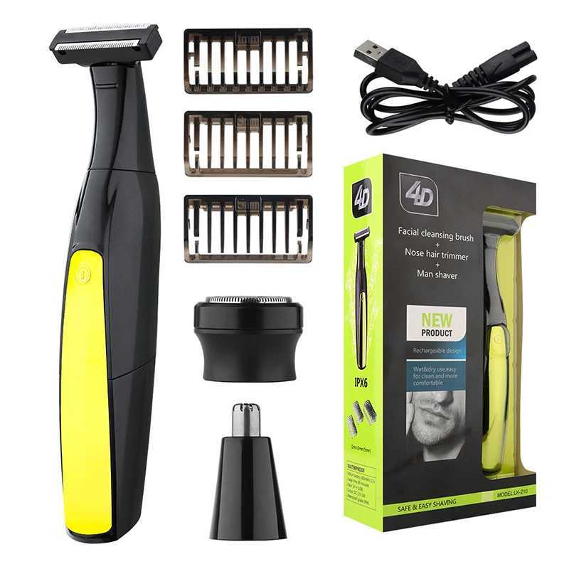 3 IN 1 Mens Electric Shaver USB Rechargeable Body Face Shaving Knife Nose Ear Hair Trimmer Electric Beard Razor Hair Clipper G250712