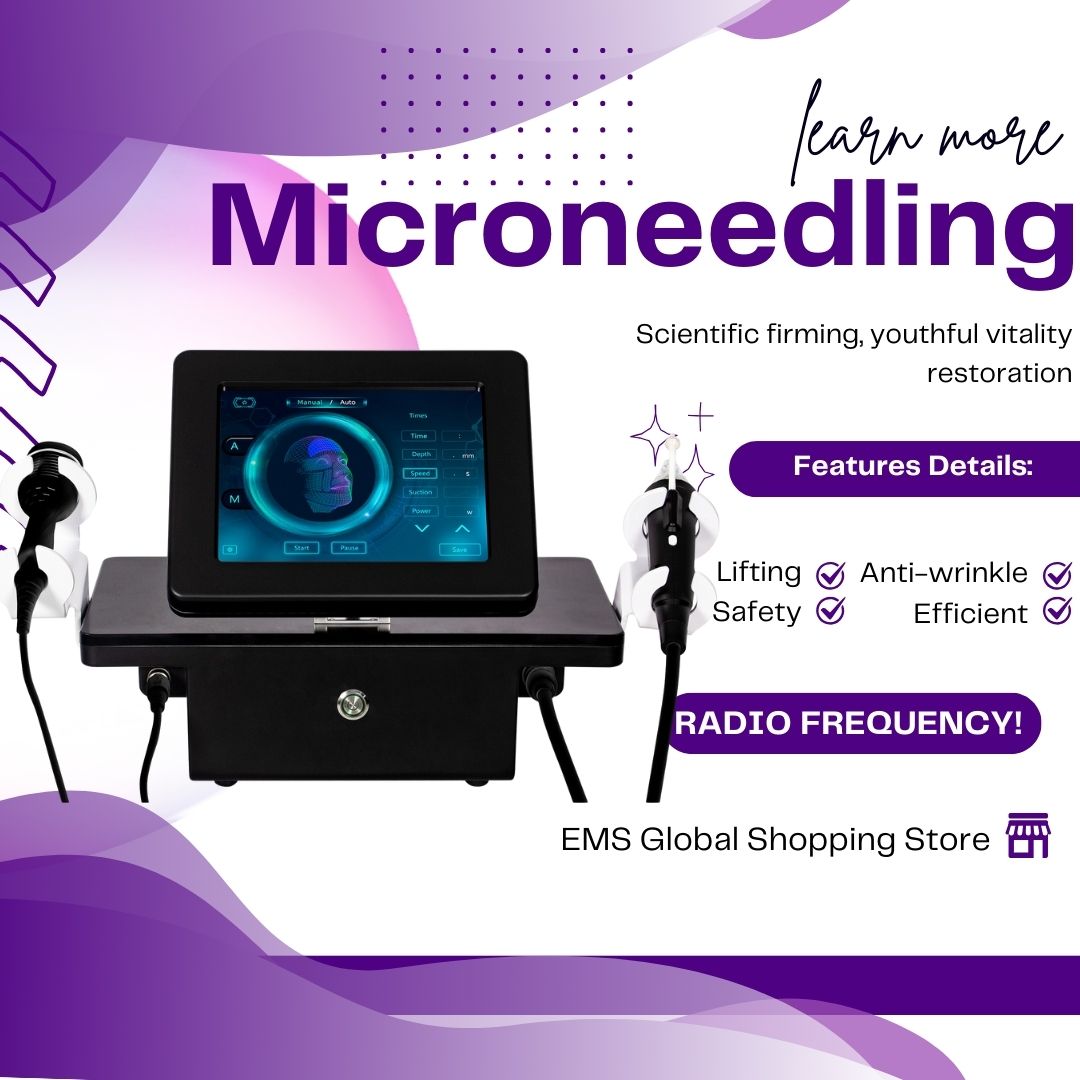 2-in-1 RF Microneedling Device For Skin Smoothing And Pore Minimizing Beauty Equipment For Professional Salon Treatments