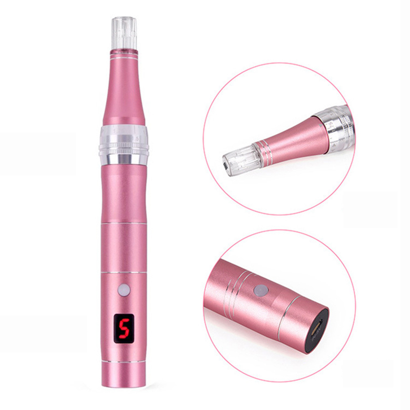 Multifunction Skin Care Dermapen MTS Tool Wireless Microneedling Derma Pen With 10 Cartridges