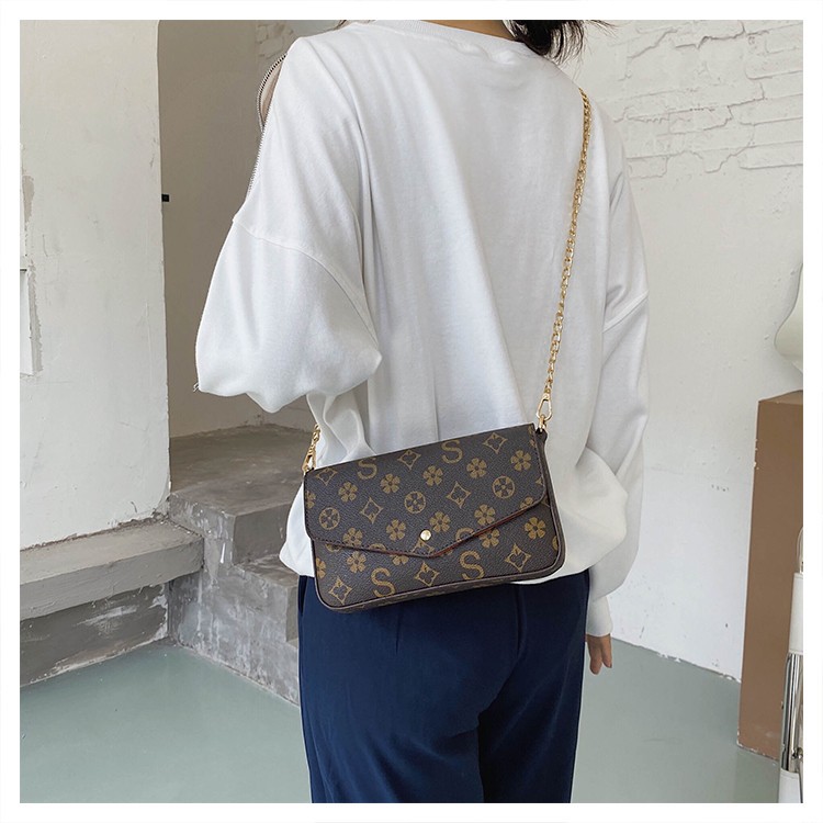 Envelope bag new vintage old flowers all go with senior sense chain mini cross-body bag small square bag