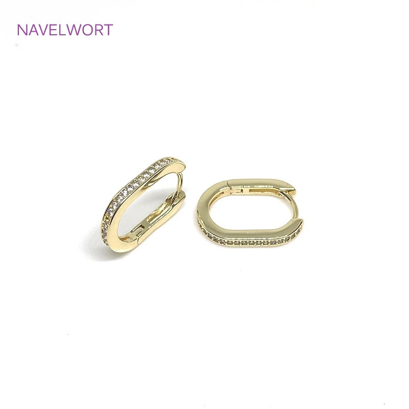 Fashion Gold Plated Geometric Square/Heart Cubic Zirconia Hoop Earrings Brass Metal Crystal Huggie Earrings Jewelry For Women 250708