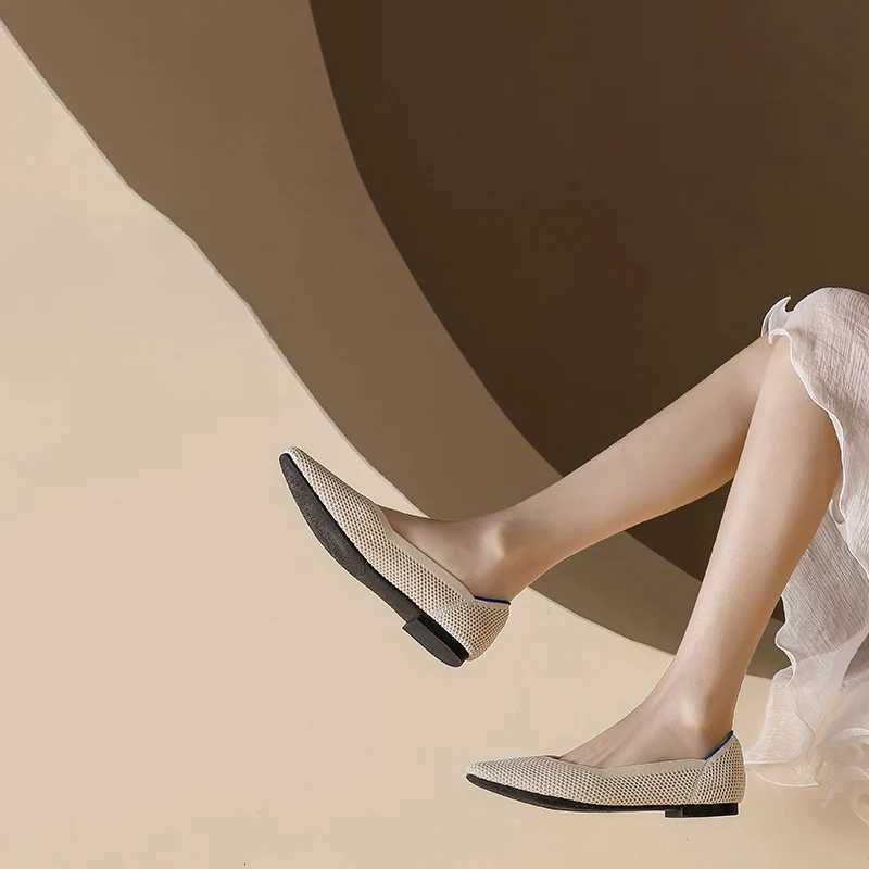 2025 new elastic women shoes flat shoes square casual fi breathable non-slip rubber soles comfortable shoes spring and autumn XJ250712