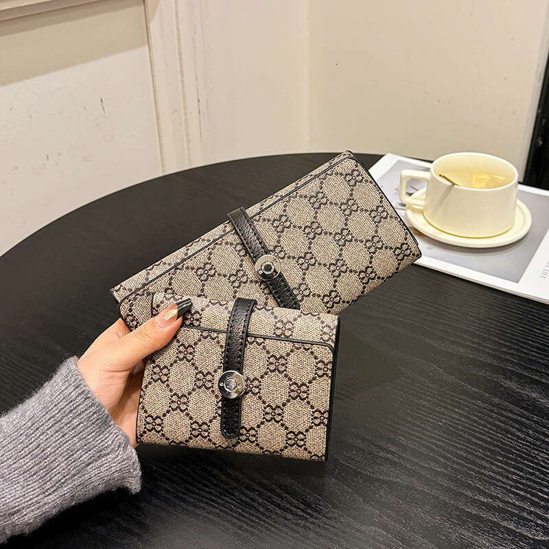 Autumn Winter Unisex Niche High-End Feel Printed Chanel Style New 70% off Card Holder Large and Small Wallets