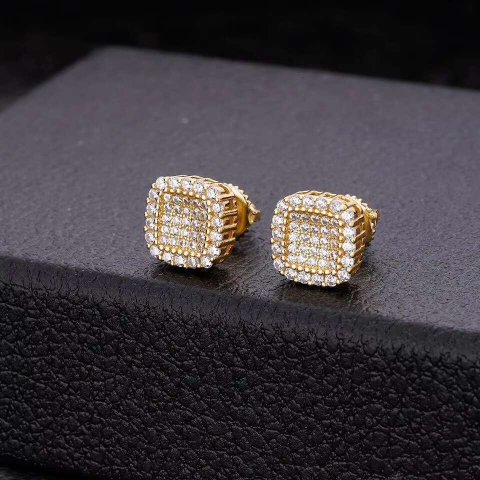 Sophisticated Mens' 1/5ct Round Brilliant Cut Gemstone Hoop Pendant Necklace