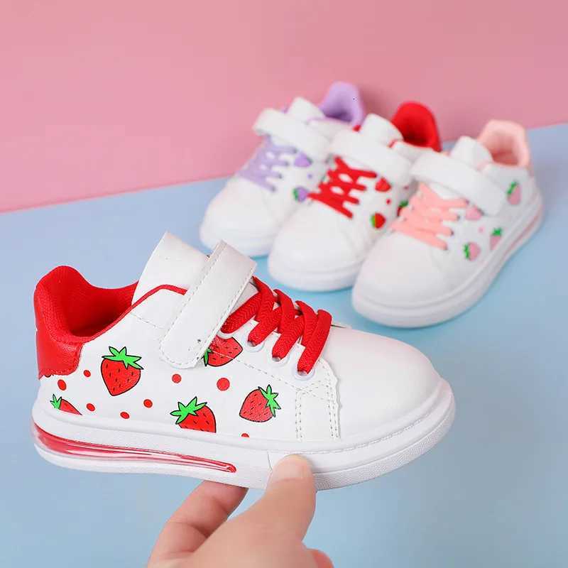 White Casual Shoes for Baby Boy Girl Brand Children Sneaker Strberry White Kids Sports Shoes Toddler Walking Shoes 0-3 YearXJ250712