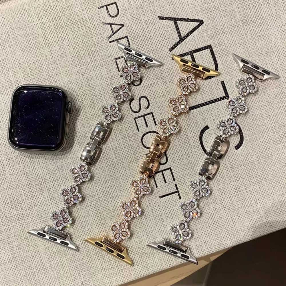 304 Stainless Steel Band for ple tra 2 49mm 10 9 8 7 42mm 46mm 41 45mm Diamond Strap for I 6 5 4 SE 40mm 38 44 watchband Y250712