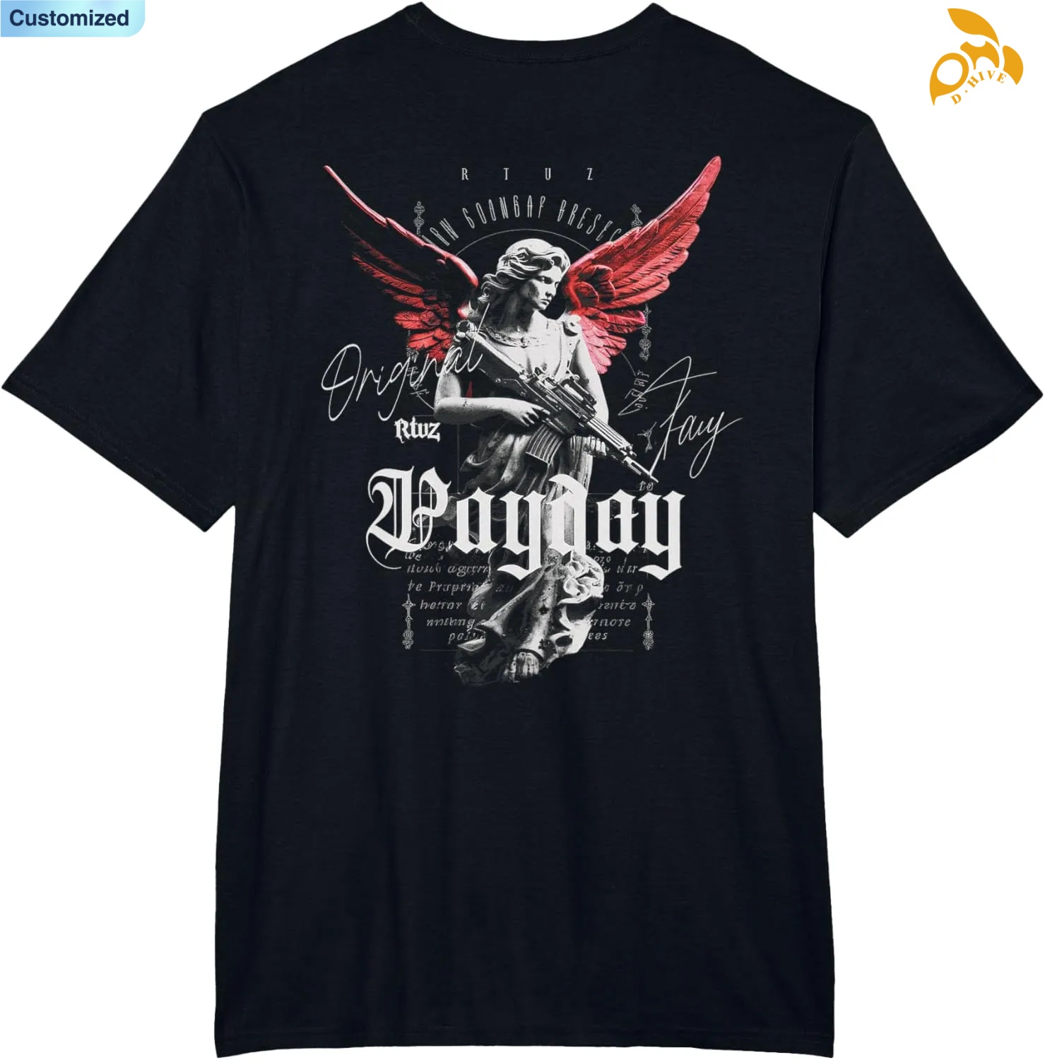 Free shipping for Men's T-Shirts Hip Hop Vintage Edgy Urban Y2K Back Print T Shirt Unisex Adults Kids Black Small many code number options attrac