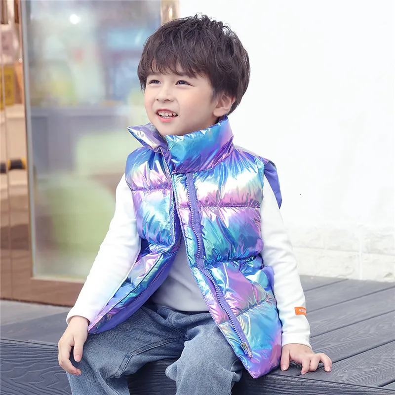 Girls Down Vests 3-14 Years Old Children Clothing For Girls Boys Warm Outerwear Coat Autumn Fashion Teens Kids Jackets Vest 250711