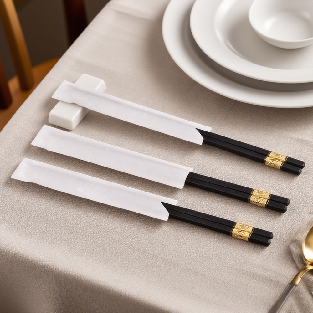 Eco-Friendly Natural Kraft Paper Chopstick sleeves - Perfect for Restaurants and Homes