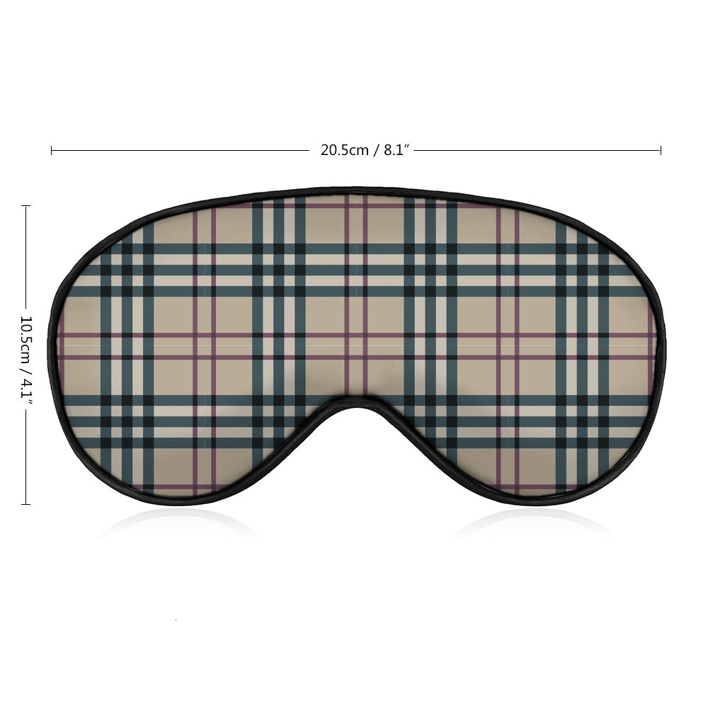 ddmythur sleep eye mask plaid and line pattern