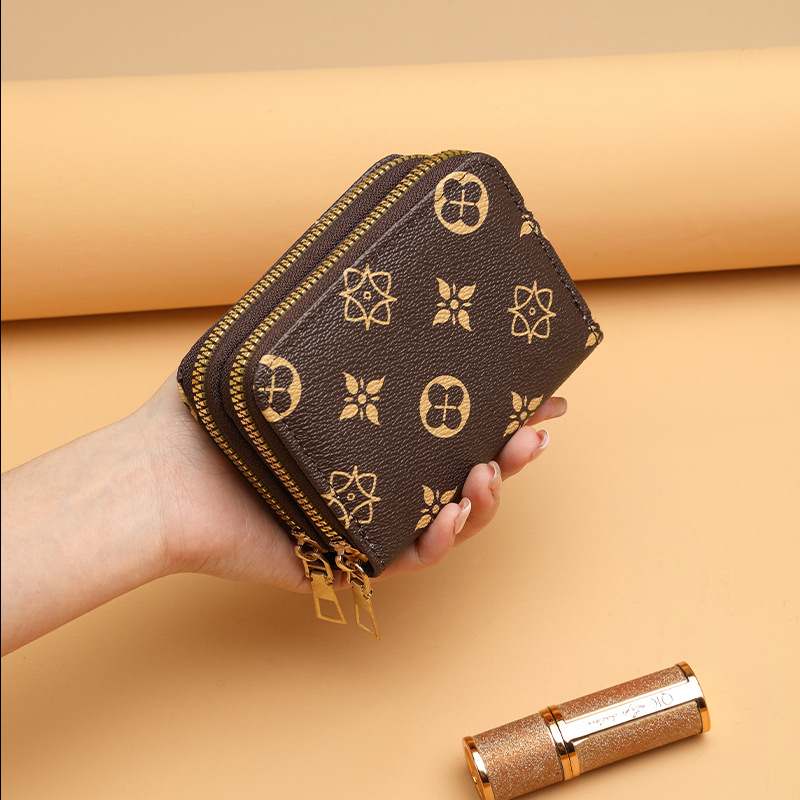 Shoulder Bag Designer Bag Luxury Bag Double Zipper Ladies Wallet Vintage European Style Compact Card Holder Multi Pocket Ins Fashion Coin Purse