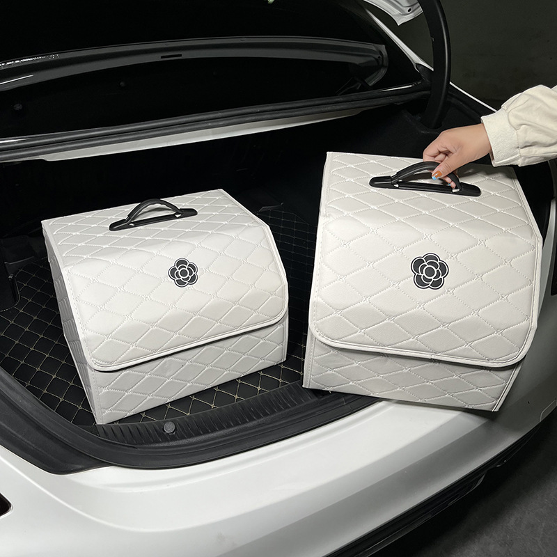 Car Trunk High-end Storage Box Foldable Car Storage Box Organizer Creative Car Interior Supplies Collection for Women 250711