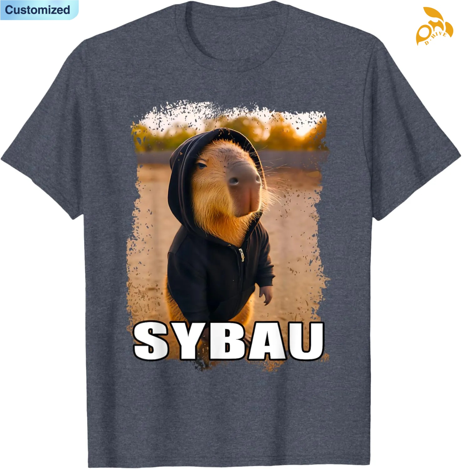 Free shipping for Men's T-Shirts Funny SYBAU Ironic Capybara Meme Sigma Brainrot Quote high quality many code number options attractive popular