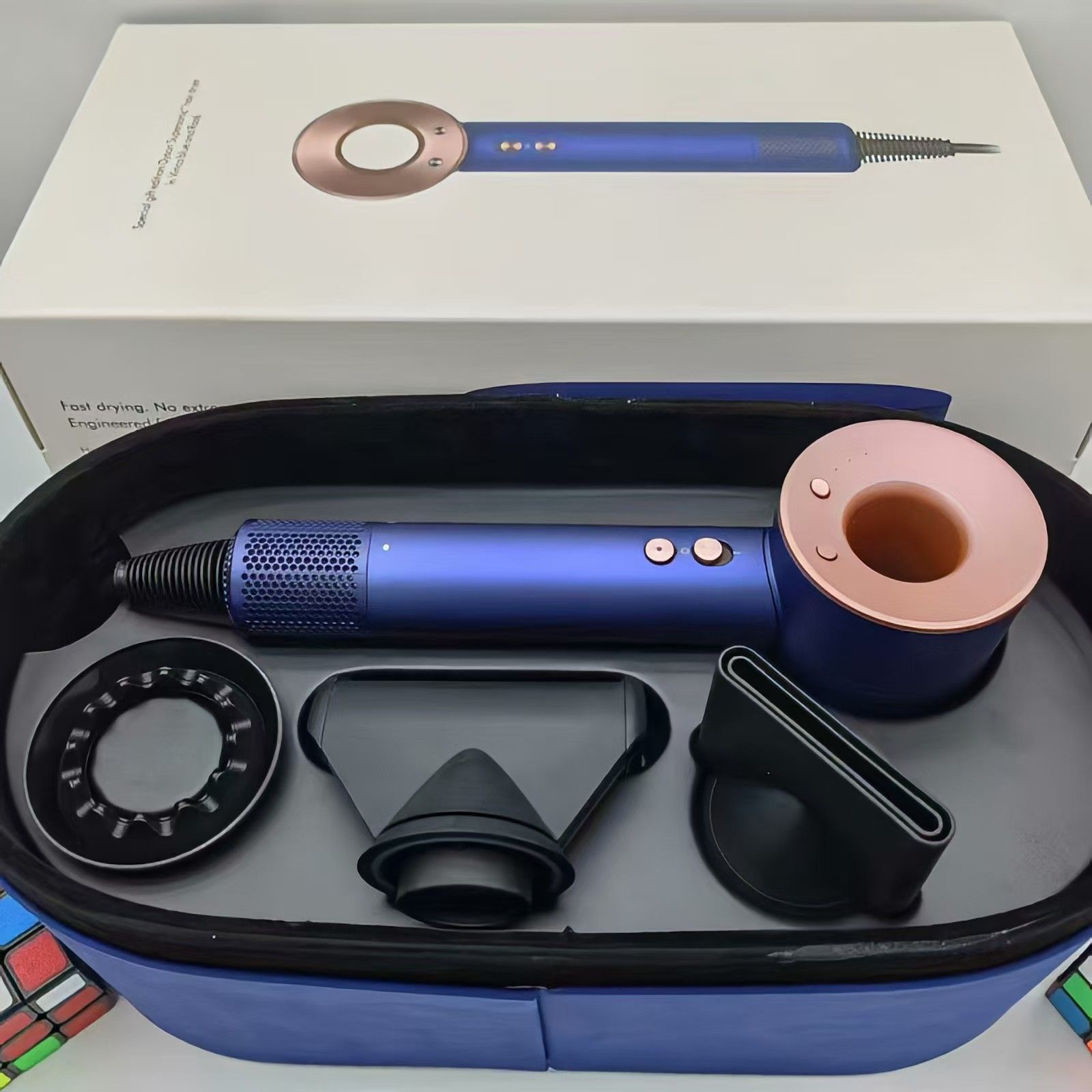 Hair dryer Hairdryer leafless 5 in 1 rotating connected nozzles Salon design Negative Ion Motor Hair Constant Temperature Dryer