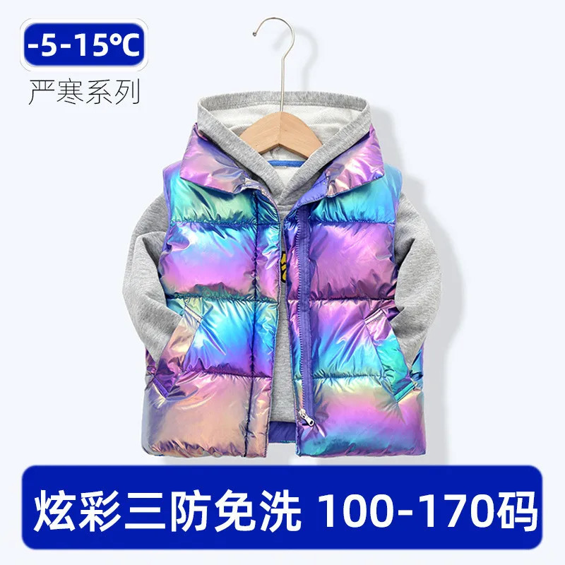 Girls Down Vests 3-14 Years Old Children Clothing For Girls Boys Warm Outerwear Coat Autumn Fashion Teens Kids Jackets Vest 250711