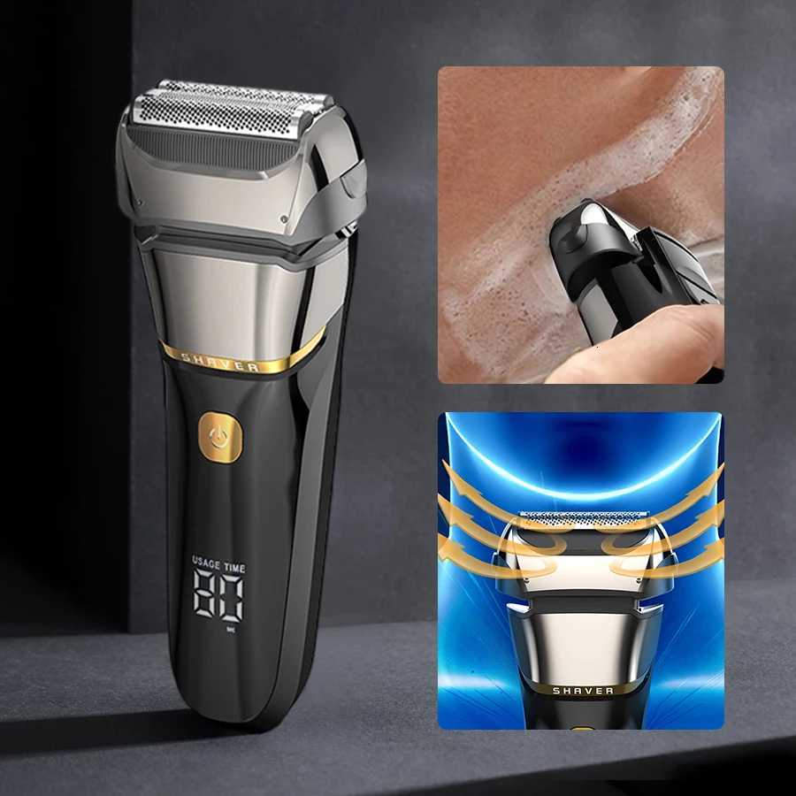 Mens electric shaver reciprocating aluminum foil shaver USB rechargeable shaver holiday gift G250712