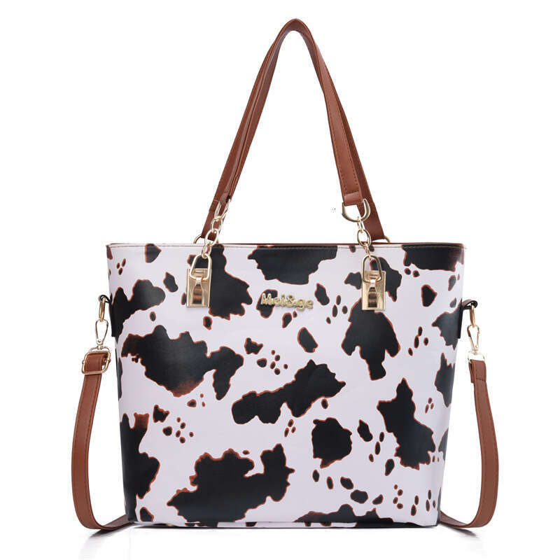 New Women's Fashion Large Capacity Handbag Printed Mother-Daughter Six-Piece Set Single Shoulder Crossbody Bag