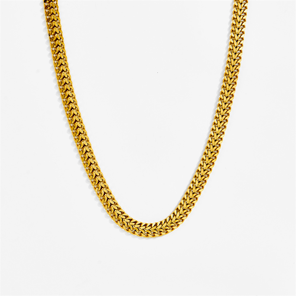 Luxury Jewelry Designer Jewelry European And American Heavy Industry Hip-hop Metal Punk Thick Chain Mesh Titanium Steel Collarbone Chain Fashion Stree