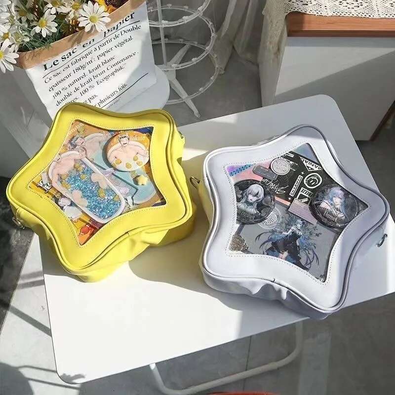 Y2K Cute Five Star Ita Women Sweet Trend Crossbody Popular Girl Transparent Bag Kawaii Personality Display Shoulder Bags
