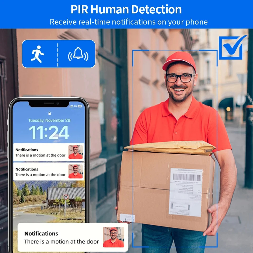 5G 2.4G WiFi Video Doorbell 1080P Tuya Smart Outdoor Wireless Intercom Waterproof Wireless Camera with AC/DC Power Ringing Bell 250709ww