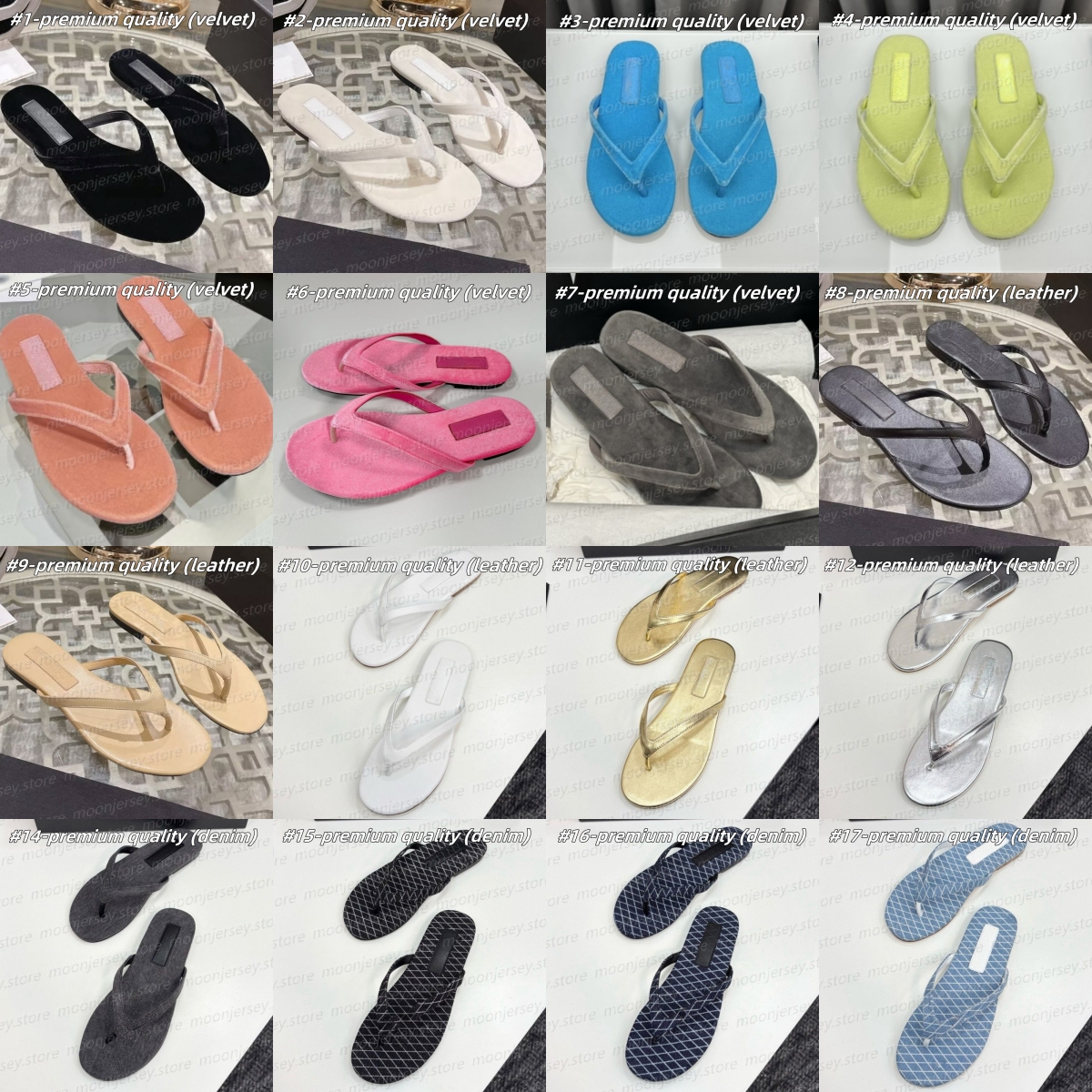 (go off picture not the description) 10A Premium Designer Slippers Women's Summer Fashion Flip Flop Leather Velvet Slippers Holiday Style
