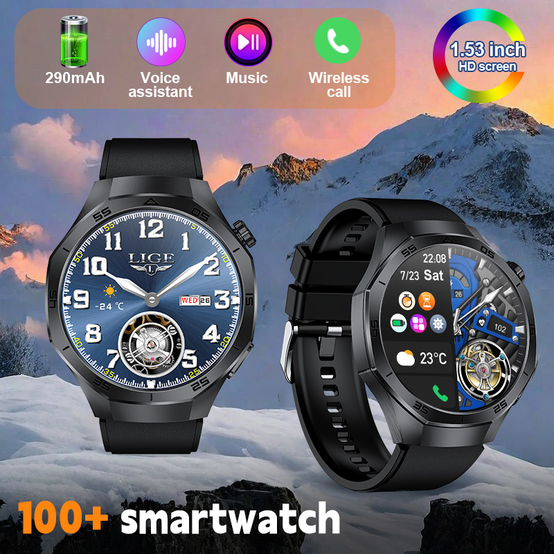 LIGE Smart watches, men's and women's (answering/making calls), heart rate, sleep monitoring, pedometer, activity tracker with over 120 spor