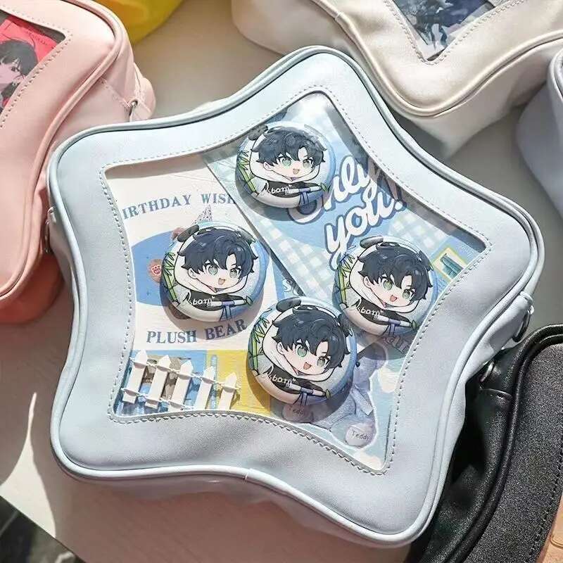 Y2K Cute Five Star Ita Women Sweet Trend Crossbody Popular Girl Transparent Bag Kawaii Personality Display Shoulder Bags