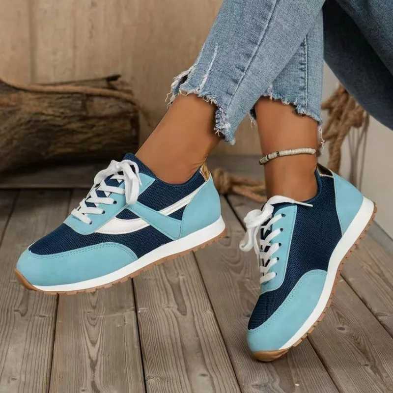 2024 Women Sneakers Platform Shoes Leather Patchwork Casual Sport Shoes Ladies Outdoor Running Vulcanized Shoes Womens SneakersXJ250712