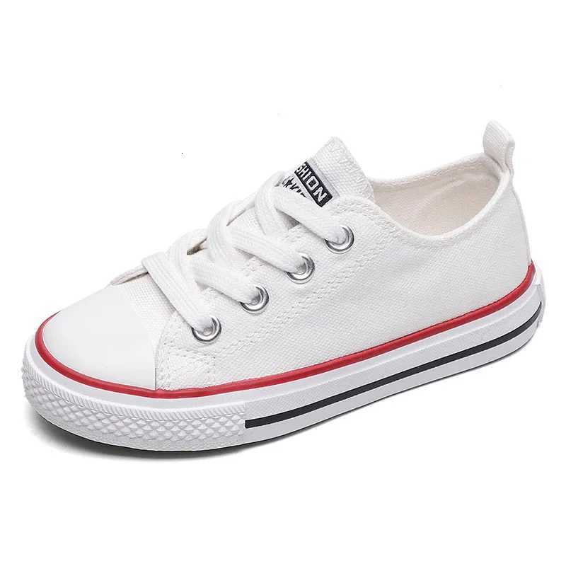 2024 Spring New Childrens Low-top Canvas Shoes Sle White Candy Color Mens Womens Childrens Parent-child Board Shoes XJ250712