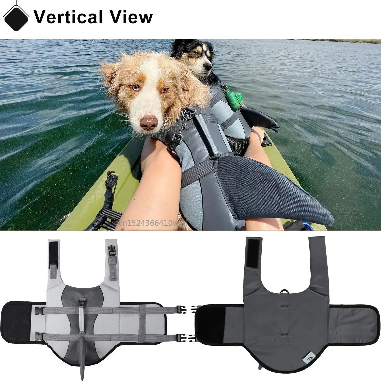 Shark Dog Life Jacket Enhanced Buoyancy Small Dogs Swimming Clothes Safety Vest with Handle for Medium Large Dogs Surfing 250716