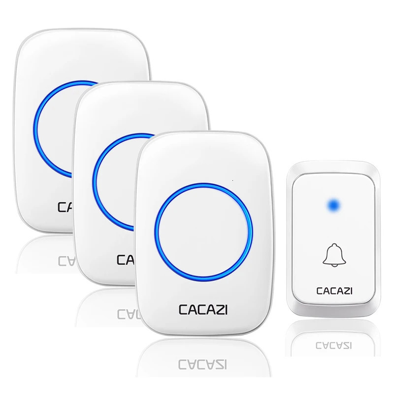 CACAZI A06 DC battery-operated Wireless Waterproof Doorbell 300M Remote 36 chimes Cordless Home Cordless Call Bell 250709ww