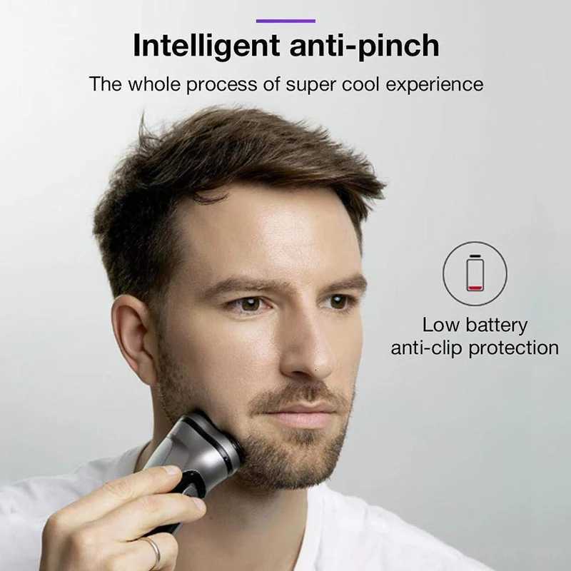 ENCHEN Blackstone Electrical Rotary Shaver for Men 3D Floating Washable Type-C USB Rechargeable Shaving Beard hine G250713