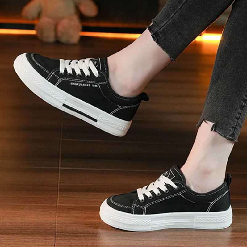 New Fi Sneakers Women Canvas Shoes Low Cut Lace-up Womens Shoes Flats Ladies Casual Shoes Womens Shoes Student SportsXJ250712