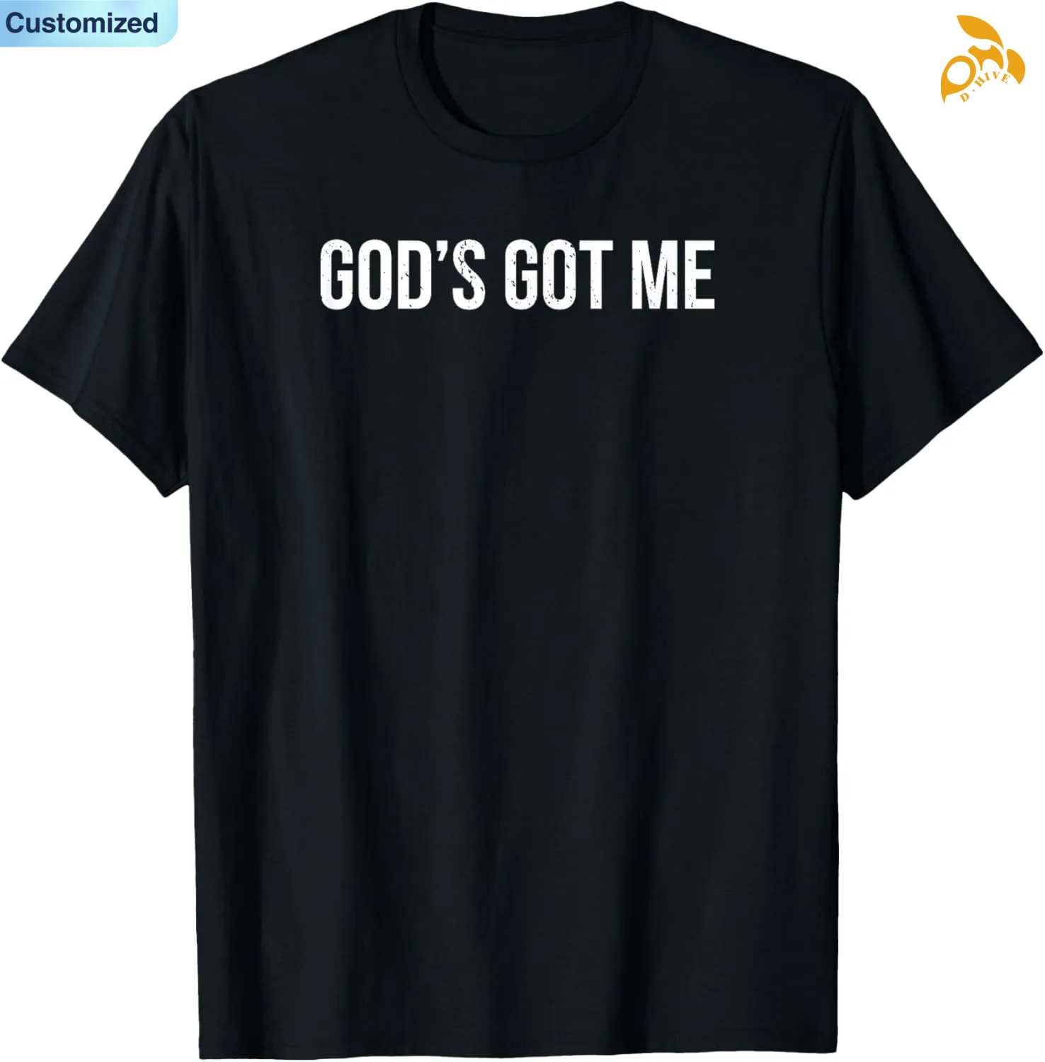 Free shipping for Men's T-Shirts Funny God's Got Me Christian T Shirt high quality many code number options