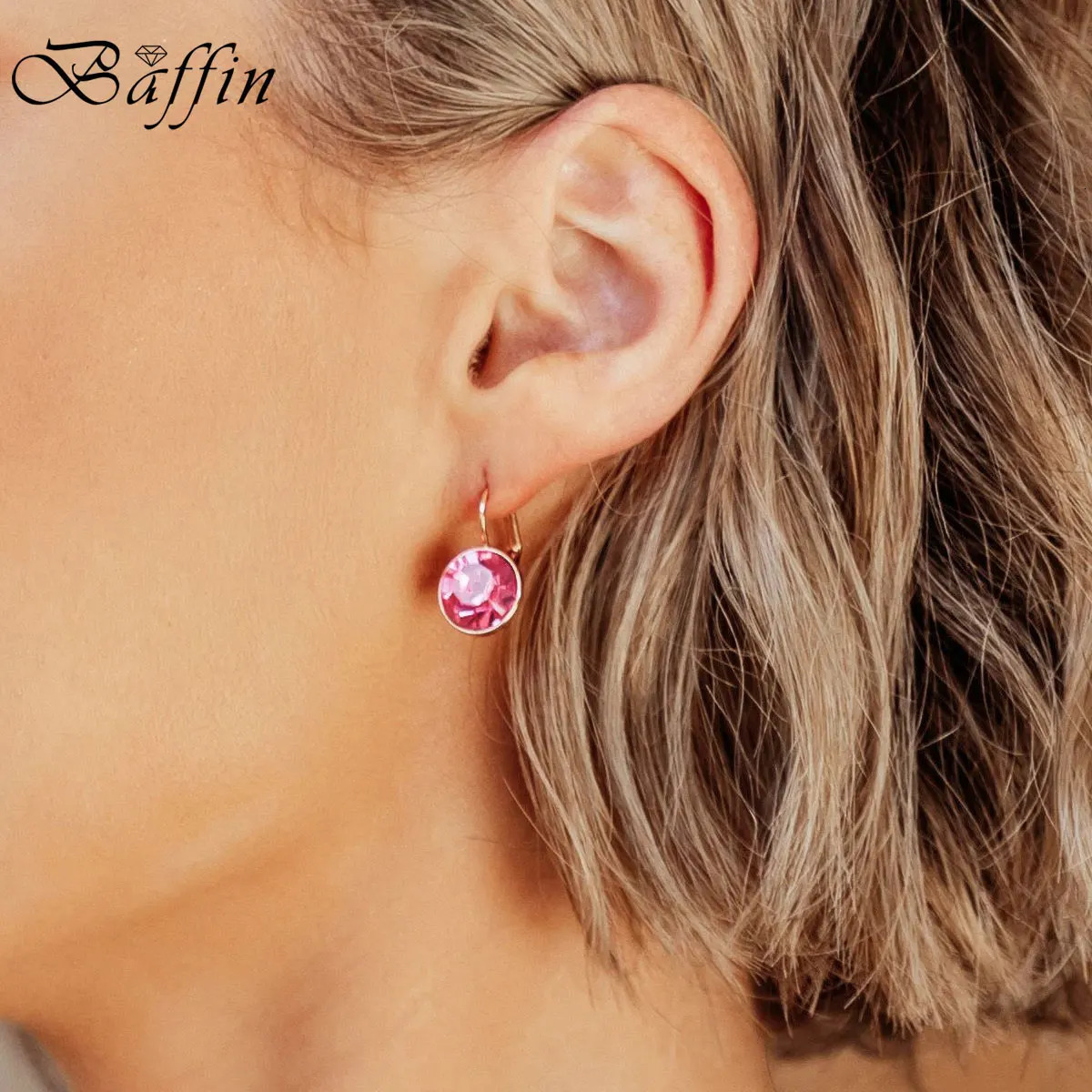 Gold Color Classic Bella Drop Earring for Women Wedding Birthday Genuine Crystals from Austria Round Cut Dangle Pierced Jewelry 250711