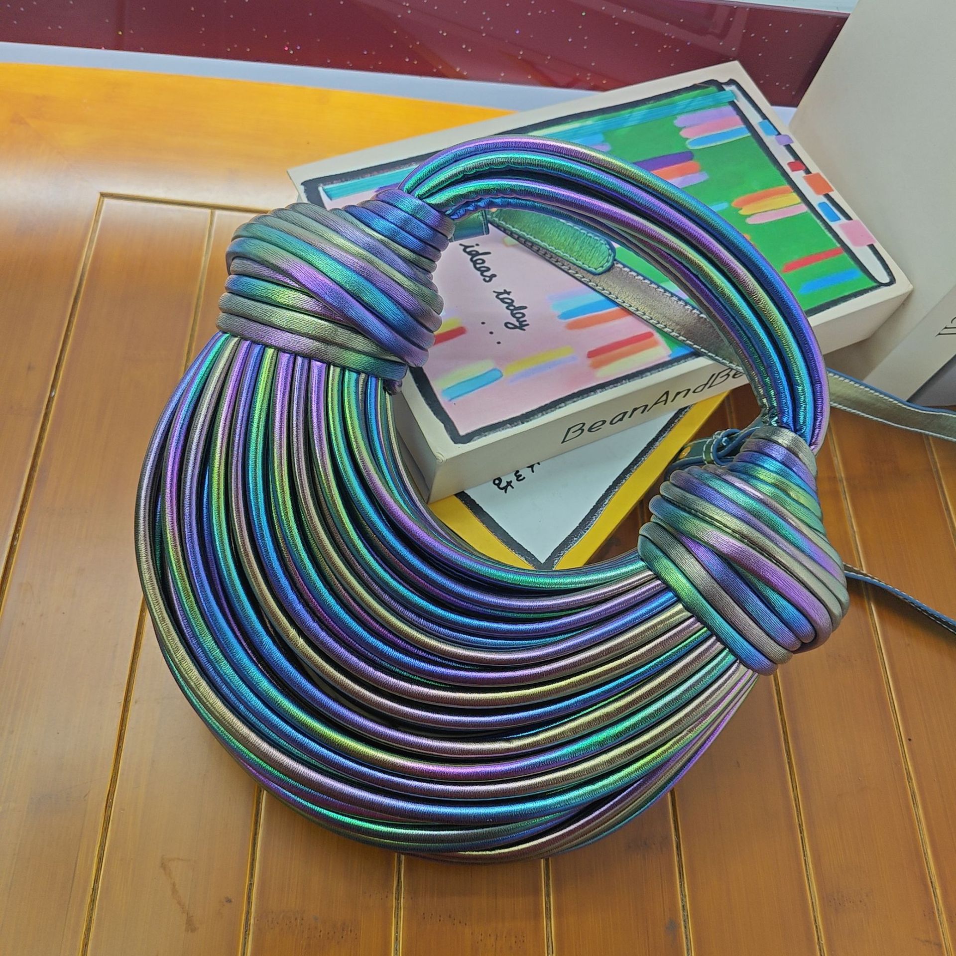 New Gold Luxury Designer Handbags for Women Handwoven Noodle Bags Rope Knotted Pulled Hobo Silver Evening Clutch bolsas de mujer