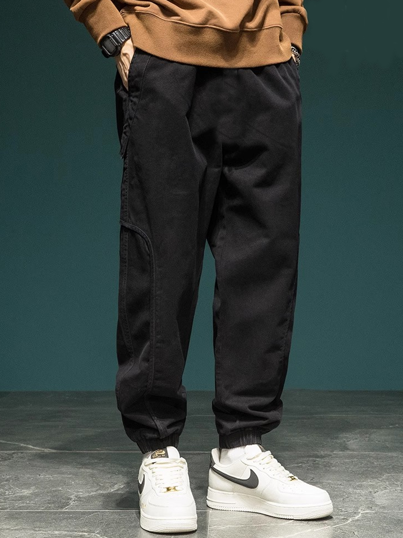 Mens Spring Pocket Overalls New Japanese Trousers Trendy Splicing Design Outdoor Loose Casual Pants Big Size Oversized Trousers