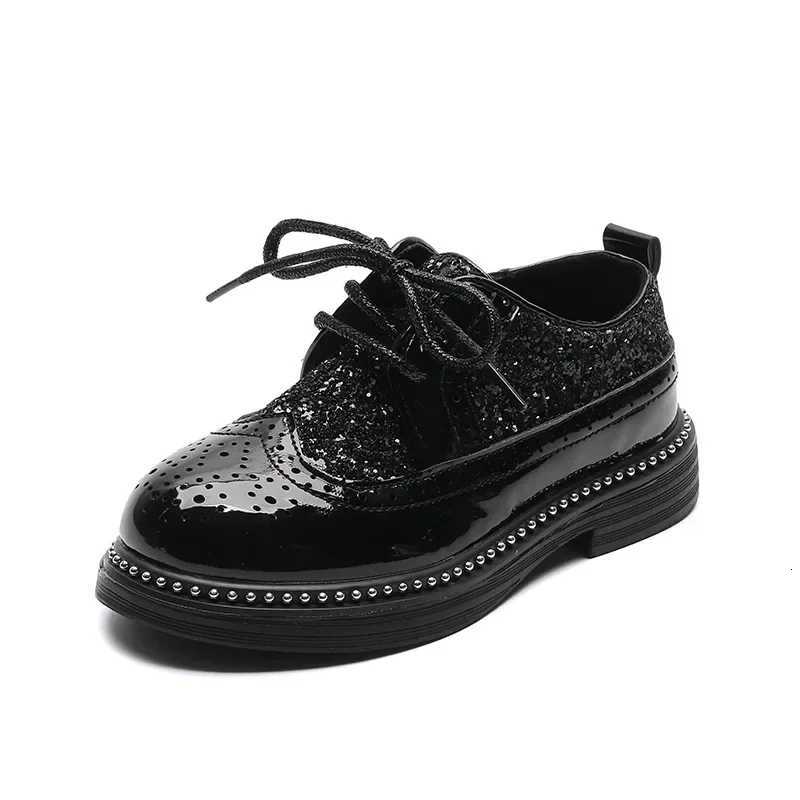 Boys Leather Shoes Spring Autumn Kids New Primary School Black British Style Shoes Children Soft Soles Performance Casual Shoes XJ250712