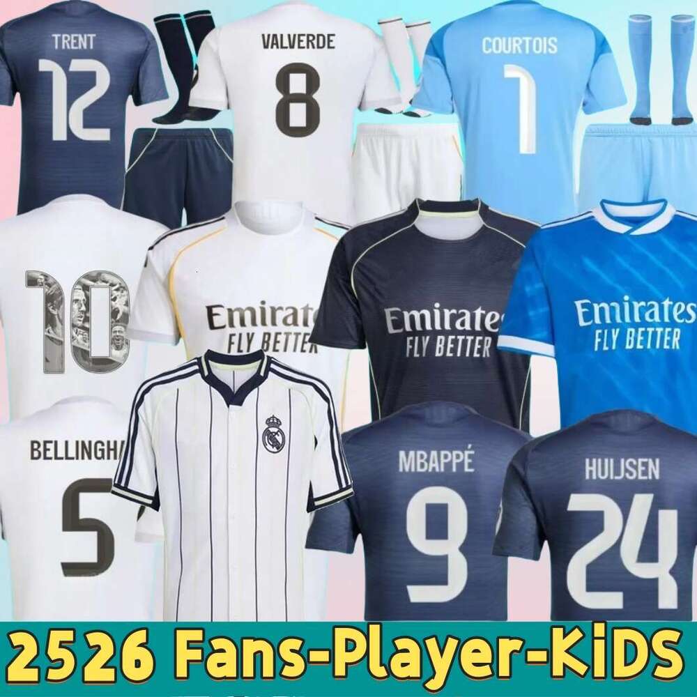25 26 soccer MBAPPE camiseta Reals madrids BELLINGHAM maillot kids real madridsoccer jersey T -Shirt MODRIC VINI JR men kits football shirts 66