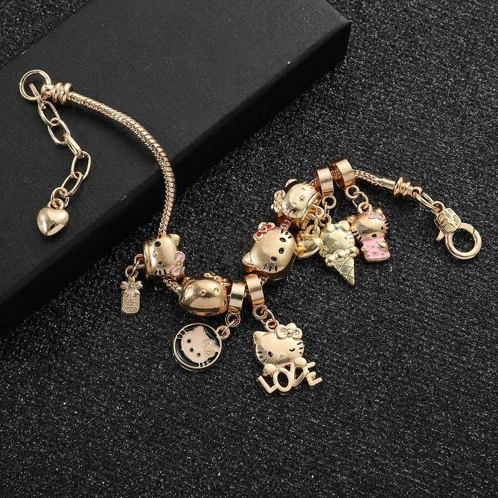 Sanrio Hello Kitty Bracelet cute Anime Cartoon Hello Kitty Bracelet Girls Birthday Party Jewelry Gifts w250716