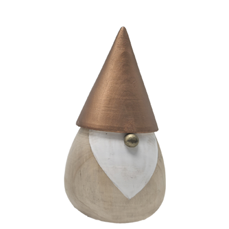 Handcrafted Old Man Statuette Made from Durable Wood Perfect Touchstone for Study Nooks