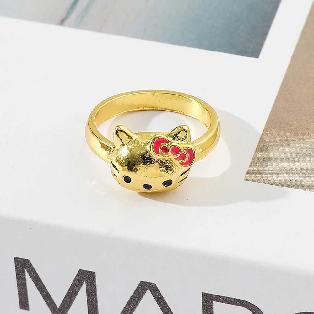 Sanrio Hello Kitty Rings Women Cartoon Simple Trendy Rings Sweet Girl Ring Holiday Gift for Friends w250716