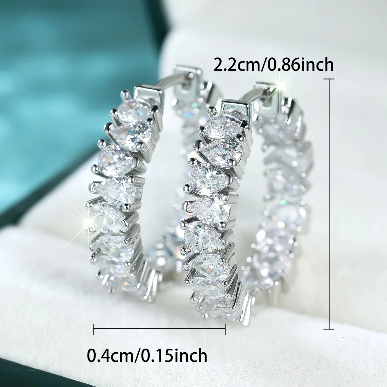 Cute Female White Zircon Stone Round Hoop Earrings Vintage Fashion Gold Silver Color Wedding Jewelry For Women 250708