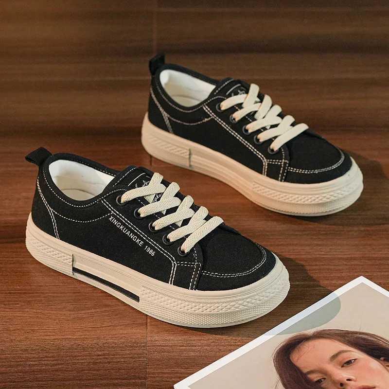 New Fi Sneakers Women Canvas Shoes Low Cut Lace-up Womens Shoes Flats Ladies Casual Shoes Womens Shoes Student SportsXJ250712