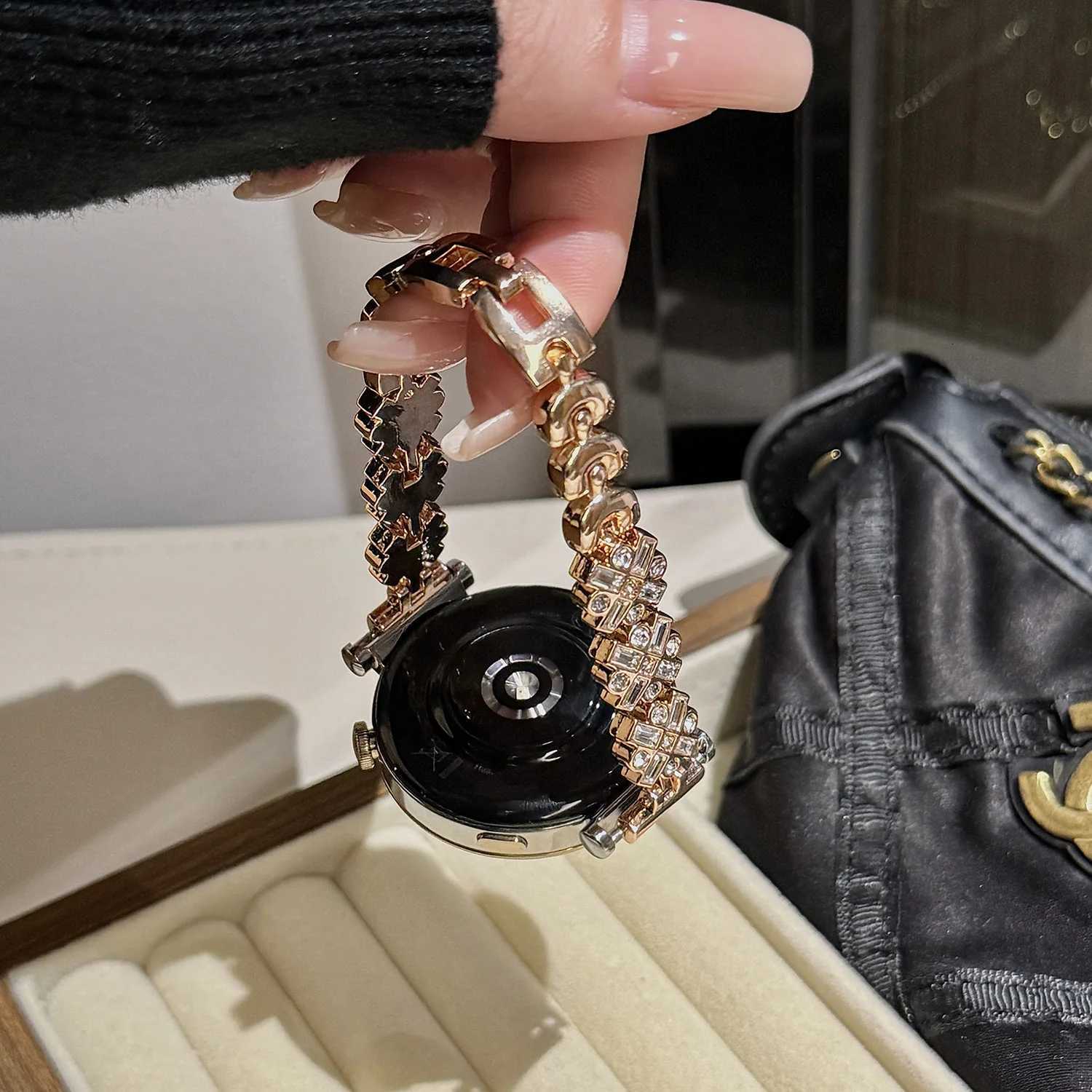 Star n fl diamond band is for 18/20mm wide band for Huei 8/9/10 FIT3 GT4/5 41/46mm shiny luxury band watchband Y250712