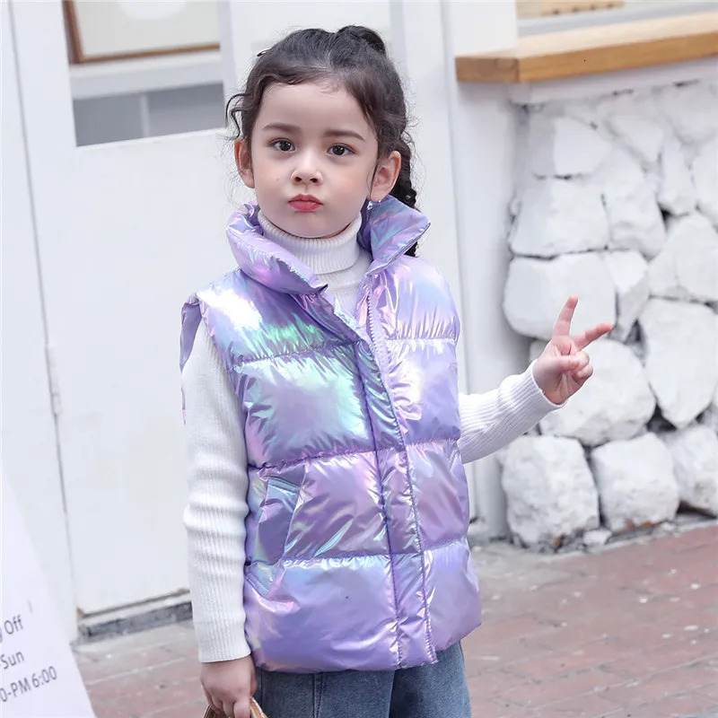 Girls Down Vests 3-14 Years Old Children Clothing For Girls Boys Warm Outerwear Coat Autumn Fashion Teens Kids Jackets Vest 250711