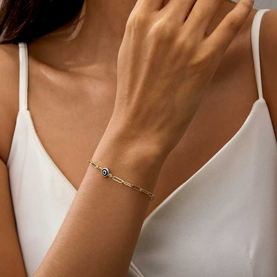 Fashion Turkish Evil Eye Gold Color For Women Men Handmade Zircon Waist Chains Set Good Luck Party Jewelry Trendy Gift Z250711