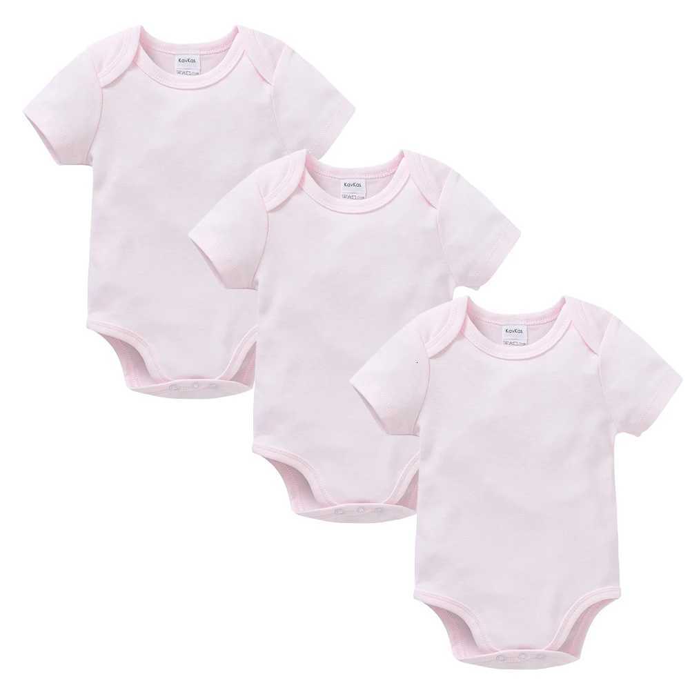 3Pcs Baby Boys Clothes 100% Cotton Solid Black Short Sleeve Blank Baby Bodysuits Newborn Jumpsuit Plain 0-24 Months XJ250712