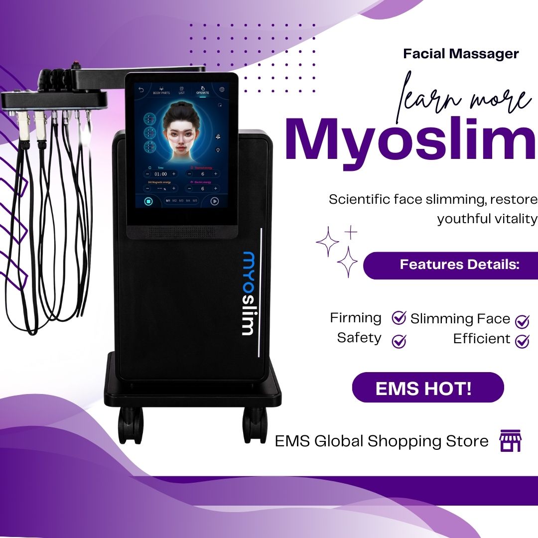 Myoslim High-Strength New Electromagnetic Facial Shaping Machine,Specializing Wrinkle,Face-Lifting,Skin Cooling, Collagen Activity