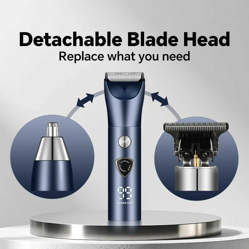 Three in one electric hair removal dev USB rechargeable LED digital display G250712